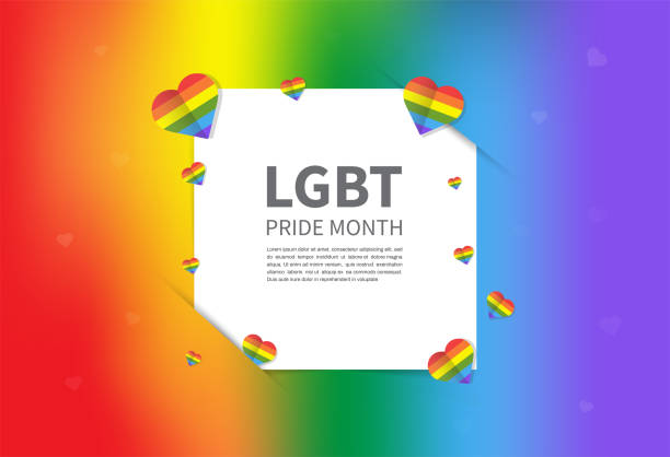 lgbtq pride month. rainbow color background with copy space. template lgbt event banner design. vector illustration - europride 幅插畫檔、美工圖案、卡通及圖標