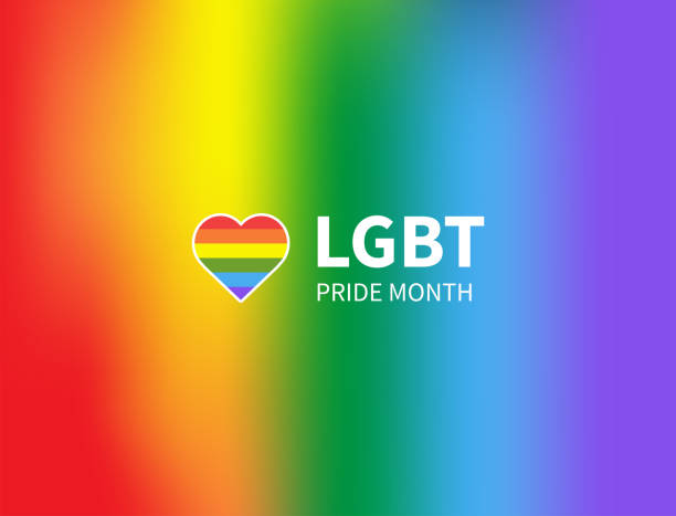 lgbtq pride month. rainbow color background with copy space. template lgbt event banner design. vector illustration - europride 幅插畫檔、美工圖案、卡通及圖標