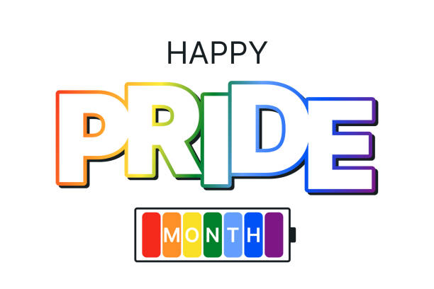 pride month rainbow colors. lgbt, sexual minorities, gays and lesbians holiday. banner, poster, placard designer. vector illustration - lgbtqi驕傲活動 幅插畫檔、美工圖案、卡通及圖標