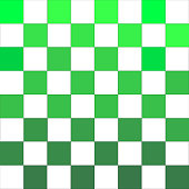 Green chess board. Gradient effect. Abstract art. Design element. Fabric design. Vector illustration. Stock image. EPS 10.