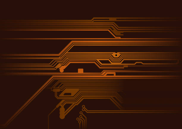 Printed circuit board vector art illustration
