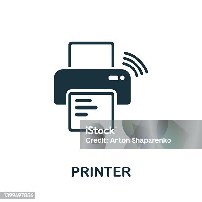 istock Printer icon. Simple illustration from wireless devices collection. Creative Printer icon for web design, templates, infographics and more 1399697856