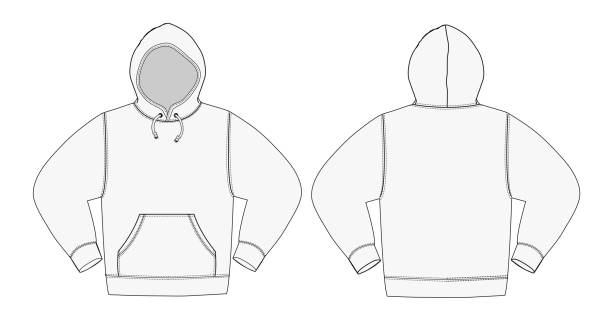 PrintIllustration of hoodie (hooded sweatshirt) /white Illustration of hoodie (hooded sweatshirt) /white blank hoodie template drawing stock illustrations