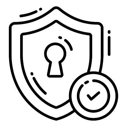 Privacy, Protection and security vector icons set cyber computer network business data technology vector