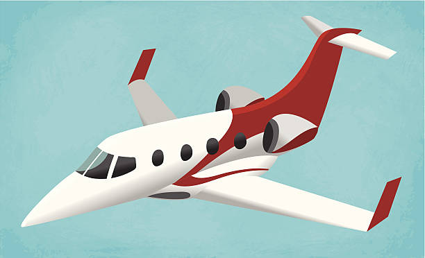 Private Jet vector art illustration