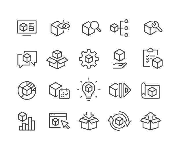 Product Icons - Classic Line Series Product, performance patterns stock illustrations