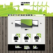 Professional Green Eco Website Design Vector