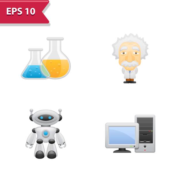 Professional, pixel-aligned icons in realistic colors. Professional, pixel-aligned icons in realistic colors. albert einstein stock illustrations