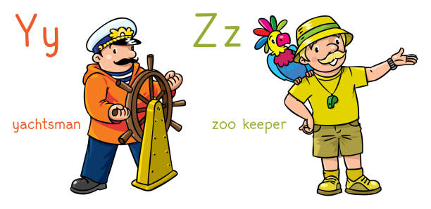 Showing Funny Parrot Illustrations, Royalty-Free Vector Graphics & Clip ... Girl Cartoon Zoo Keeper