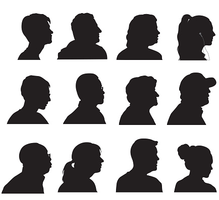 Profile Silhouette Heads