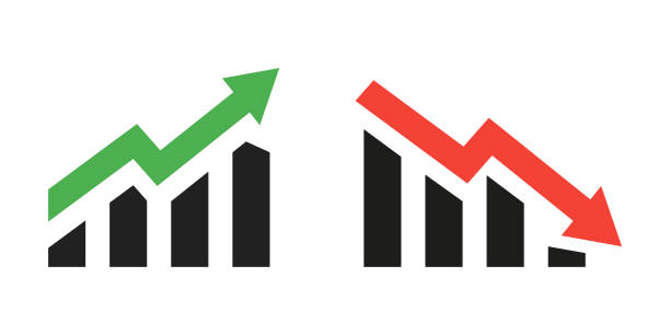 Profit growing green and red arrow icons. Isolated vector icon. Progress bar. Growing graphic icons graphic sign. Chart increase profit. Growth success arrow icon. Profit growing green and red arrow icons. Isolated vector icon. Progress bar. Growing graphic icons graphic sign. Chart increase profit. Growth success arrow icon. EPS 10 growth clipart stock illustrations