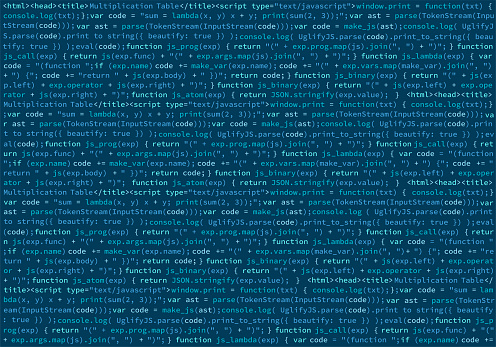Program Code. Software Digital Abstract Code Javascript Text. Vector illustration