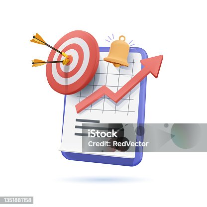 istock Project task management and effective time planning tools. Project development icon. 3d vector illustration. 1351881158