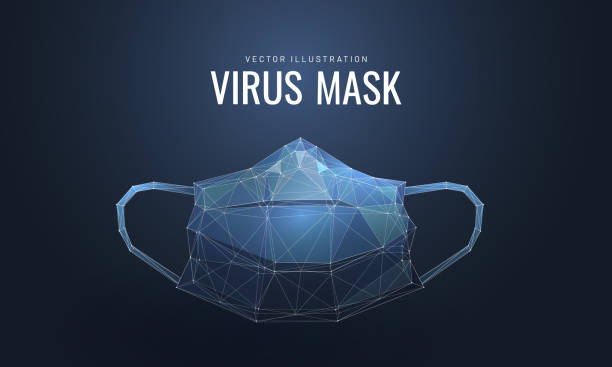 ochronna maska do twarzy - n95 mask stock illustrations