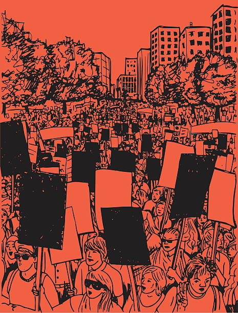 Protest A protest. protest stock illustrations