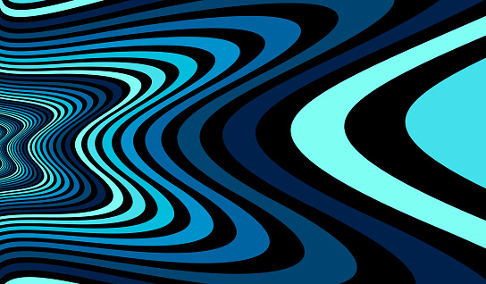 サイケデリックブルー着色錯視線ベクトル非常識なアートの背景lsd幻覚せん妄超3dの視点催眠デザインのシュールなオペアート線形曲線 催眠状態のベクター アート素材や画像を多数ご用意 Istock