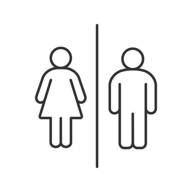 illustrations, cliparts, dessins animés et icônes de icône de signe information toilettes publiques - porte salle de bain