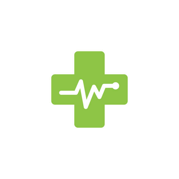 Pulse line vector icon symbol design combination with hospital plus sign. Healthcare vector icon design Pulse line vector icon symbol design combination with hospital plus sign. Healthcare vector icon design doctor patterns stock illustrations