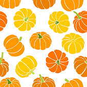 Pumpkins Seamless Pattern
