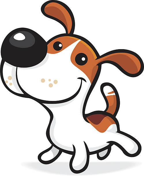 puppy puppy  in front of a white background. dog clipart stock illustrations