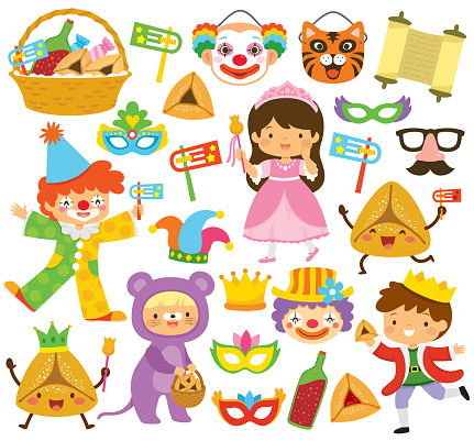 Purim clipart collection