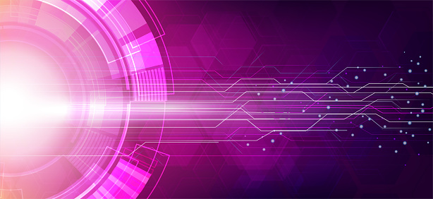 purple Abstract Technology Circuit Board Background