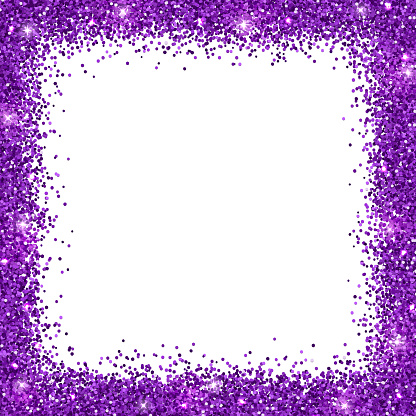 Download Purple Glitter Background Square Border Frame Vector Stock ...