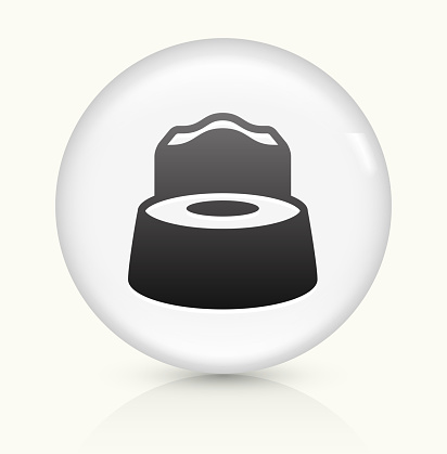 Putty Chair icon on white round vector button