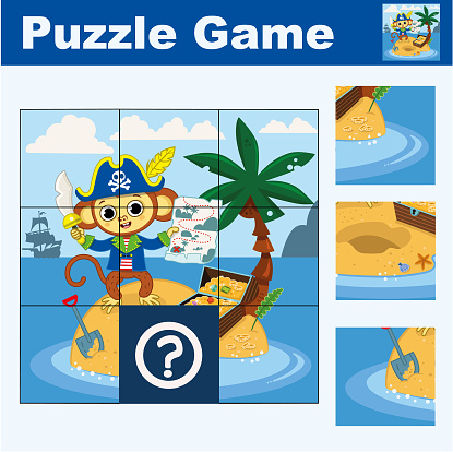 Puzzle education game for preschool children.