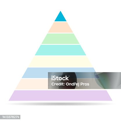 istock Pyramid infographic chart layout shadow, info modern concept step presentation, brochure vector illustration 1413378274