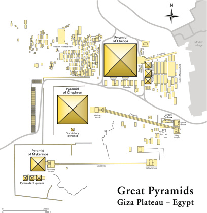 Pyramids of Giza Map