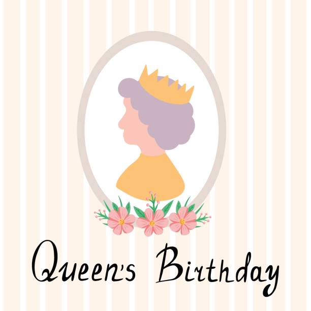 illustrazioni stock, clip art, cartoni animati e icone di tendenza di compleanno del queens - queen elizabeth