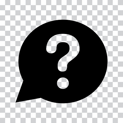 Question Mark Sign In Black Speech Balloon Help Icon On A ...