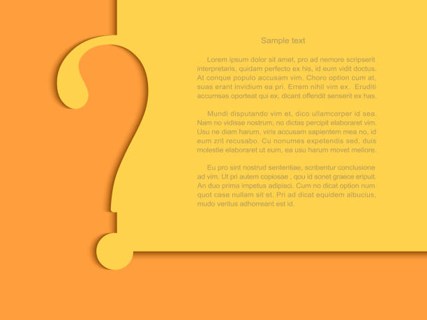 Question FAQ / Question sign on orange background. Vector illustration. interview background stock illustrations