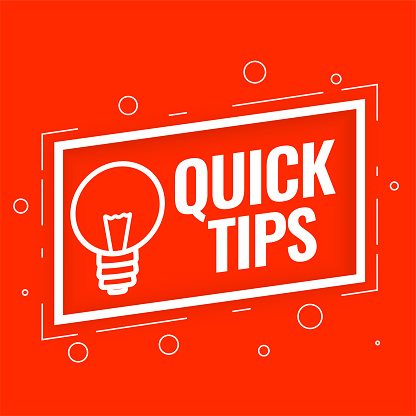 quick tips background for helpful tricks and hints vector