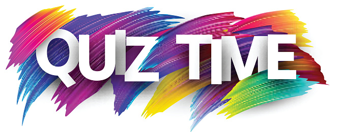 Quiz Time Banner With Colorful Brush Strokes Stock Illustration - Download  Image Now - iStock