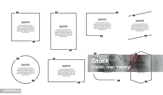 istock Quote geometric frame vector collection. 1319792923