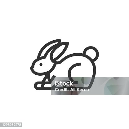 istock Rabbit Line Icon 1295939278