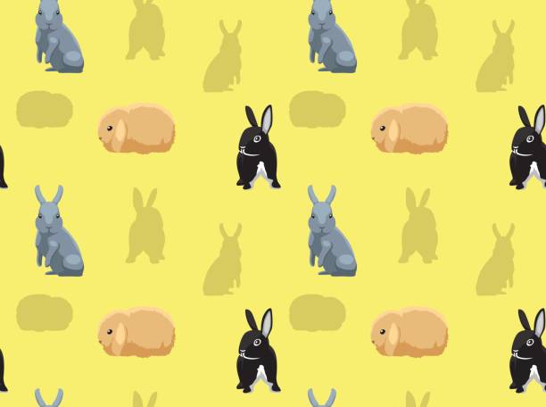 bildbanksillustrationer, clip art samt tecknat material och ikoner med kanin tapet 2 - dwarf rabbit