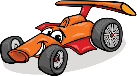 racing car bolide cartoon illustration