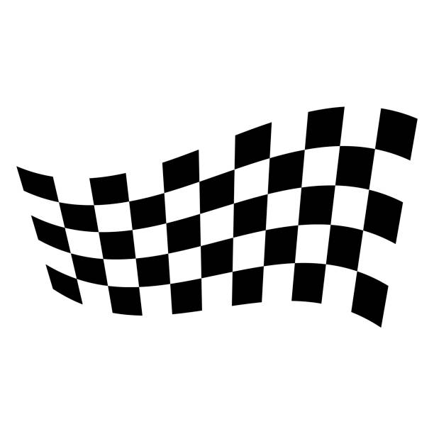Download Silhouette Of A Racing Checkered Flag Crossed ...