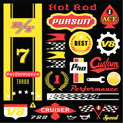 Racing Logos Black