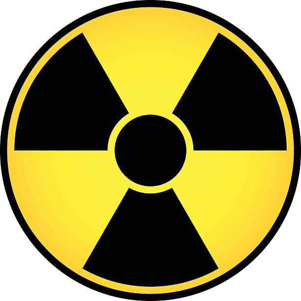 Radioactive sign vector Radioactive sign vector radioactive contamination stock illustrations
