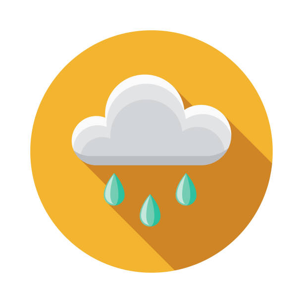 Rain Flat Design United Kingdom Icon A flat design United Kingdom themed icon with a long side shadow. Color swatches are global so it’s easy to edit and change the colors. rain icons stock illustrations
