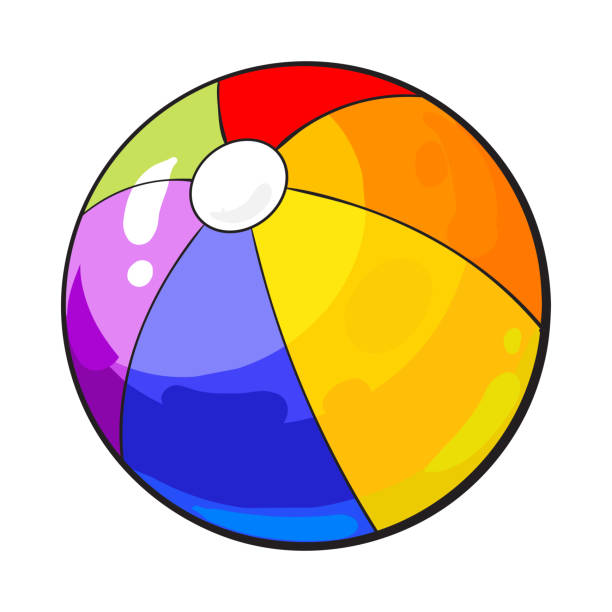 Royalty Free Beach Ball On White Clip Art, Vector Images ...