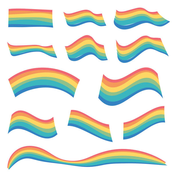 彩虹旗設計 - 自豪 插圖 幅插畫檔、美工圖案、卡通及圖標