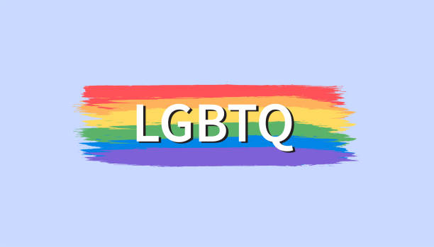 lgbtq rainbow flag. lesbian, gay, bisexual, transgender concept. pride month june. colorful brush stroke lgbtq flag. vector illustration - europride 幅插畫檔、美工圖案、卡通及圖標