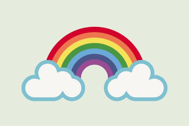 illustrazioni stock, clip art, cartoni animati e icone di tendenza di arcobaleno per speranza e desiderio - rainbow