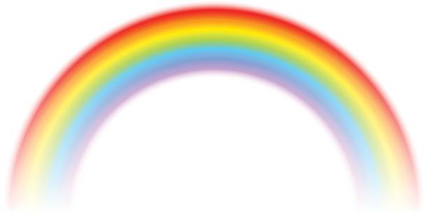 illustrazioni stock, clip art, cartoni animati e icone di tendenza di arcobaleno isolato su bianco. illustrazione vettoriale. - rainbow