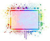 istock Rainbow paint splash frame 1169214930